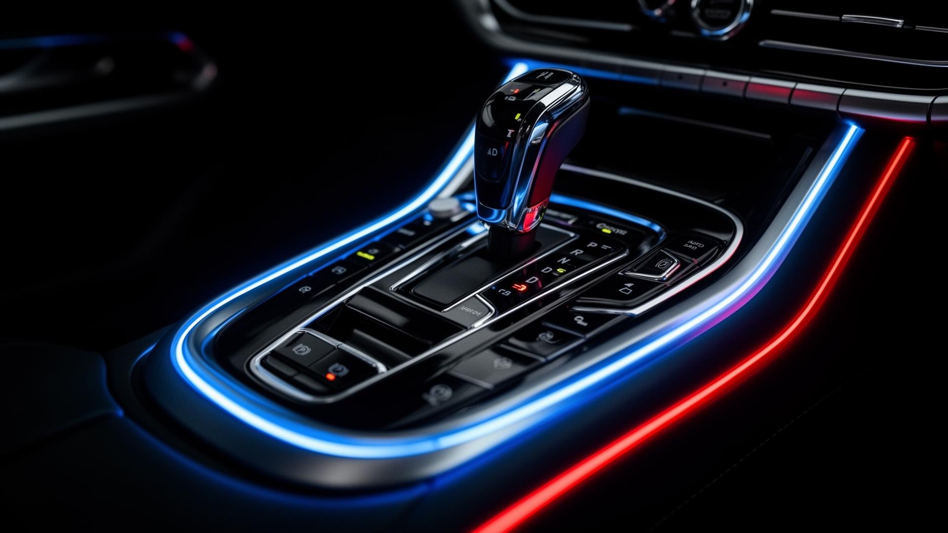 Câmbio automático premium iluminado